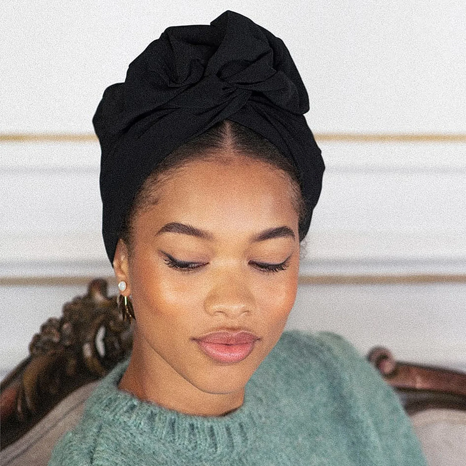 2023 French Vintage Twist Turban Hat Fashion Female Cotton Bandana Headband Women's Hair Cover Cap Floral Print Lady Head Wraps