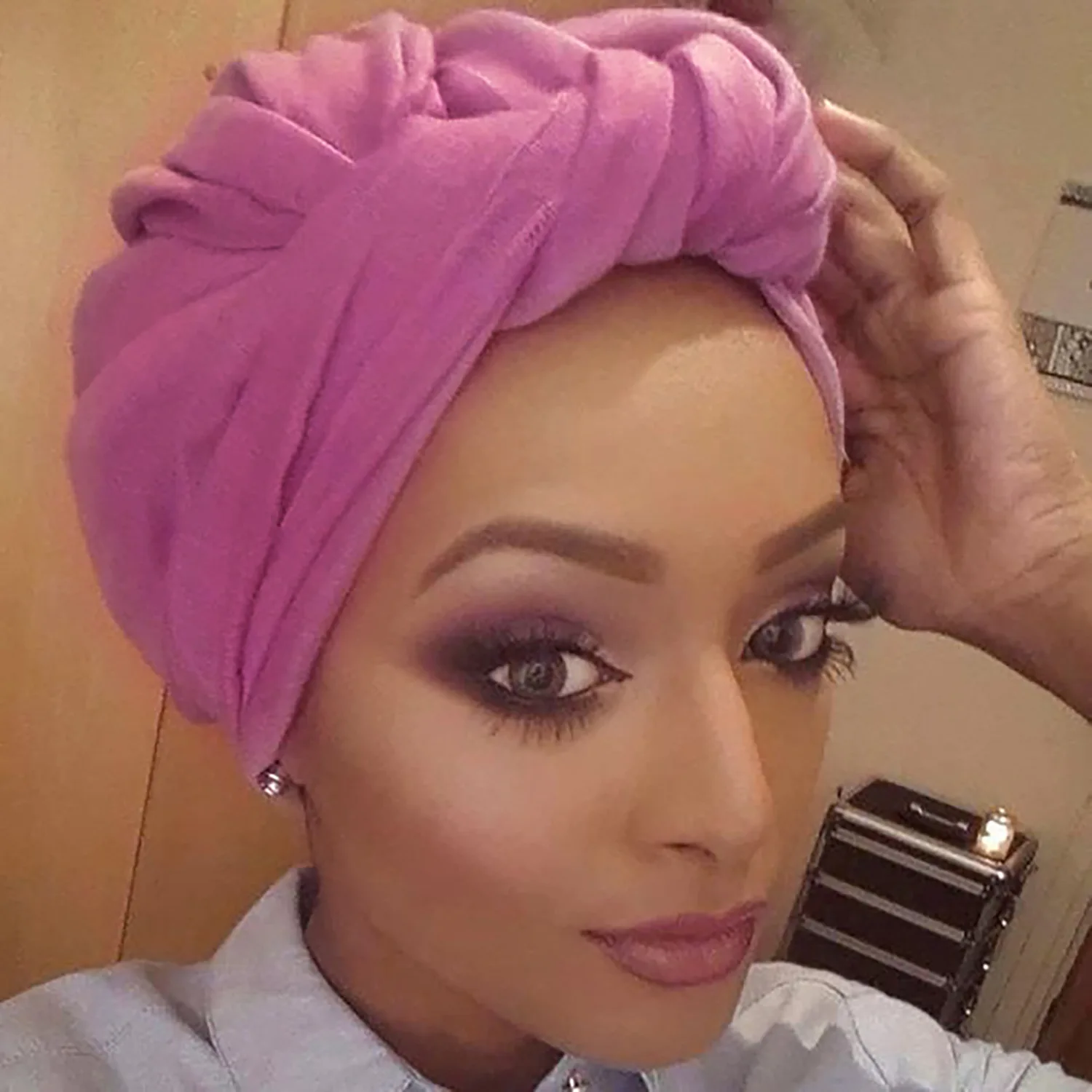 2023 French Vintage Twist Turban Hat Fashion Female Cotton Bandana Headband Women's Hair Cover Cap Floral Print Lady Head Wraps