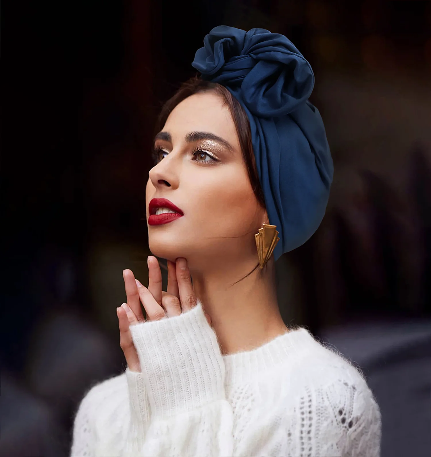2023 French Vintage Twist Turban Hat Fashion Female Cotton Bandana Headband Women's Hair Cover Cap Floral Print Lady Head Wraps