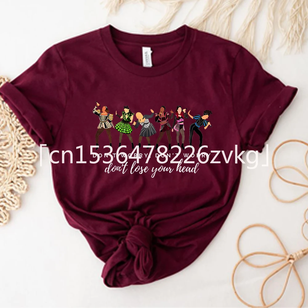 Six The Musical Lyrics T-Shirt Retro One of A Kind Shirt No Category Tshirt Six Musical Tee Unisex Short Sleeves Tops