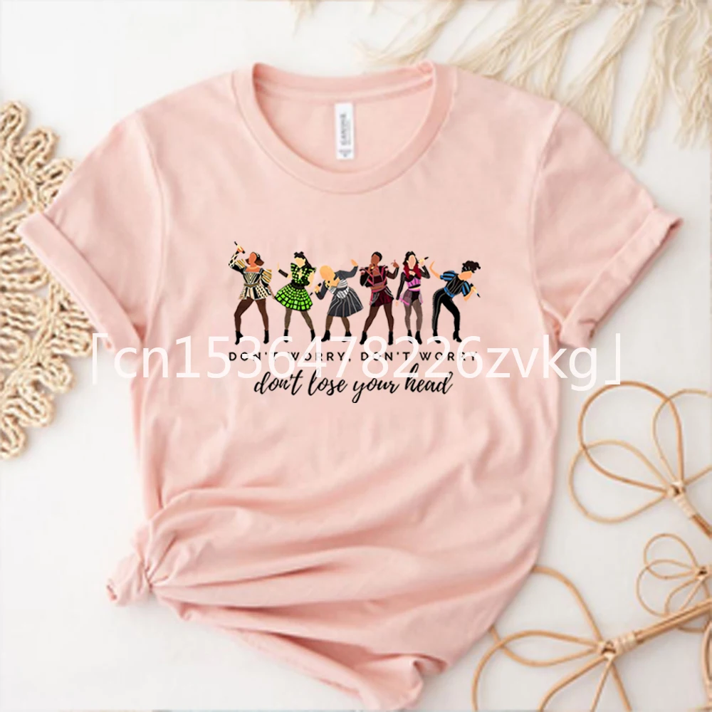 Six The Musical Lyrics T-Shirt Retro One of A Kind Shirt No Category Tshirt Six Musical Tee Unisex Short Sleeves Tops
