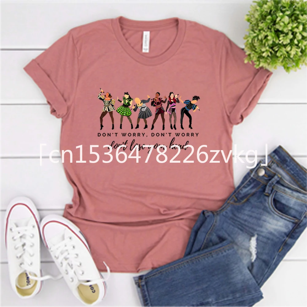 Six The Musical Lyrics T-Shirt Retro One of A Kind Shirt No Category Tshirt Six Musical Tee Unisex Short Sleeves Tops