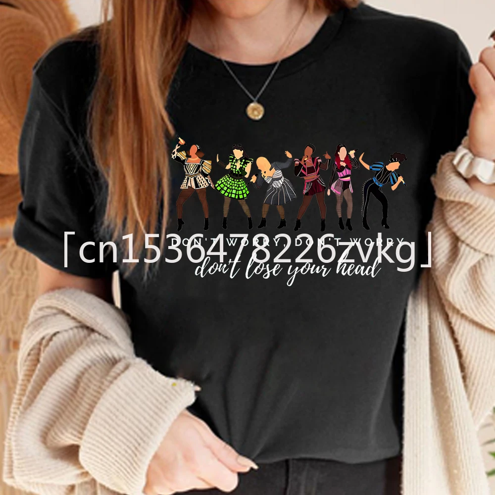 Six The Musical Lyrics T-Shirt Retro One of A Kind Shirt No Category Tshirt Six Musical Tee Unisex Short Sleeves Tops