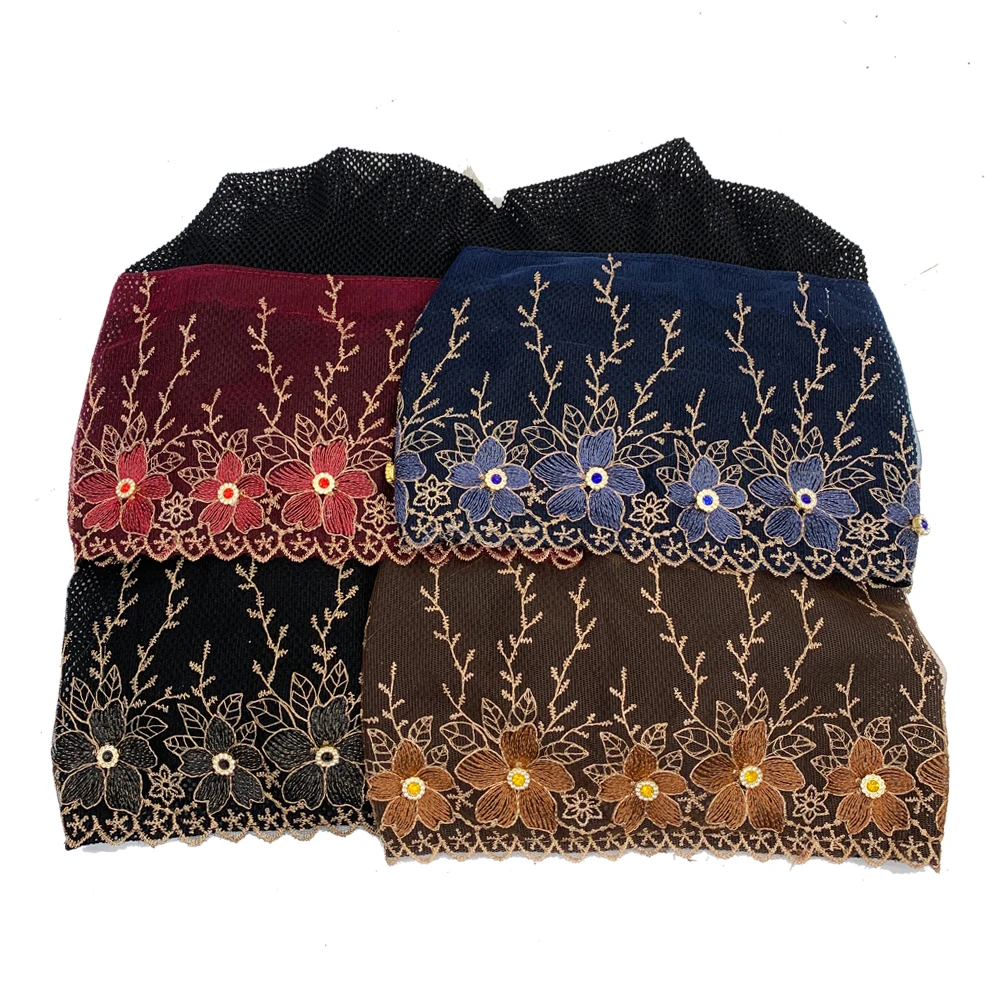 Embroidery Turban Cap for Women Summer Breathable Head Wraps Bonnet Muslim Under Scarf Hat Cancer Chemo Hats Turbante Mujer