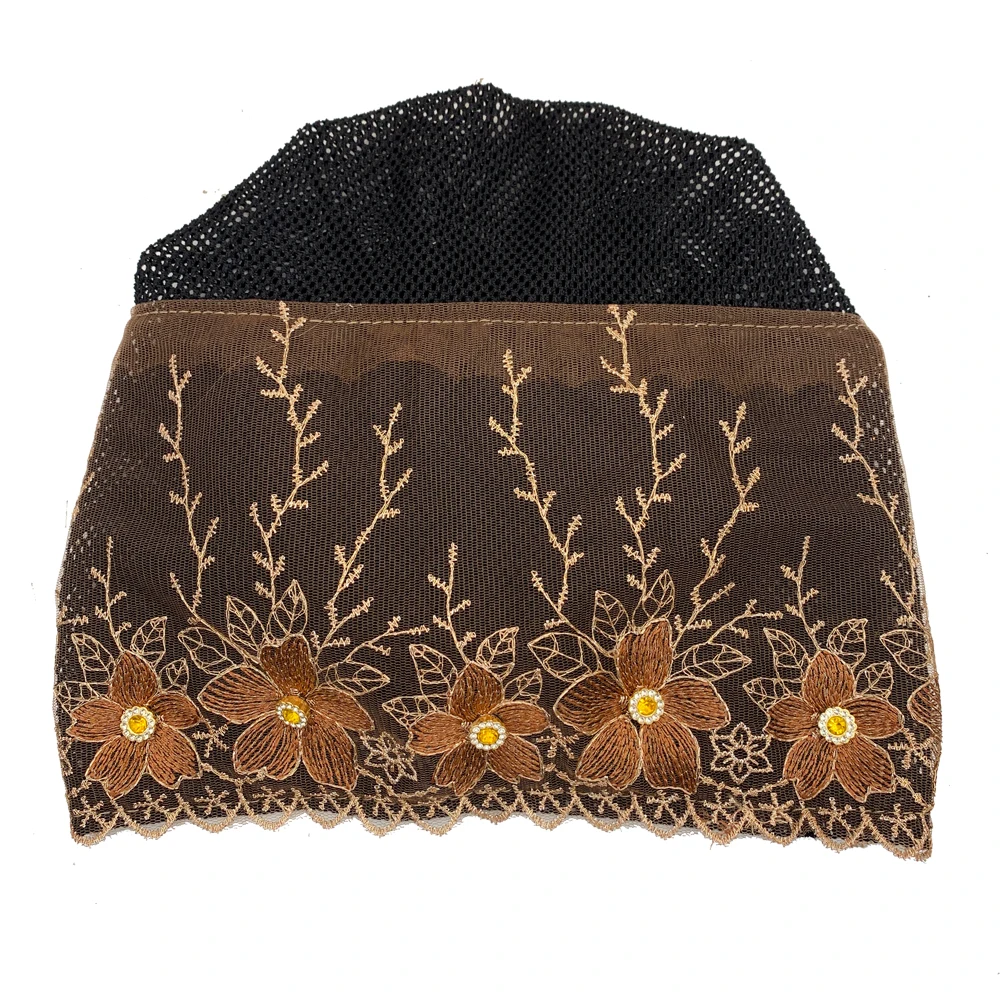 Embroidery Turban Cap for Women Summer Breathable Head Wraps Bonnet Muslim Under Scarf Hat Cancer Chemo Hats Turbante Mujer