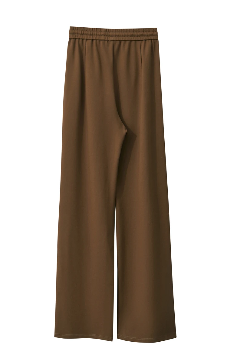 AMII Minimalism Casual Pants for Women 2025 Autumn Wide Leg New Loose Vertical Elastic Waist Drawstring Sporty Trousers 12343338