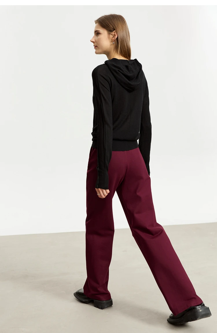 AMII Minimalism Casual Pants for Women 2025 Autumn Wide Leg New Loose Vertical Elastic Waist Drawstring Sporty Trousers 12343338