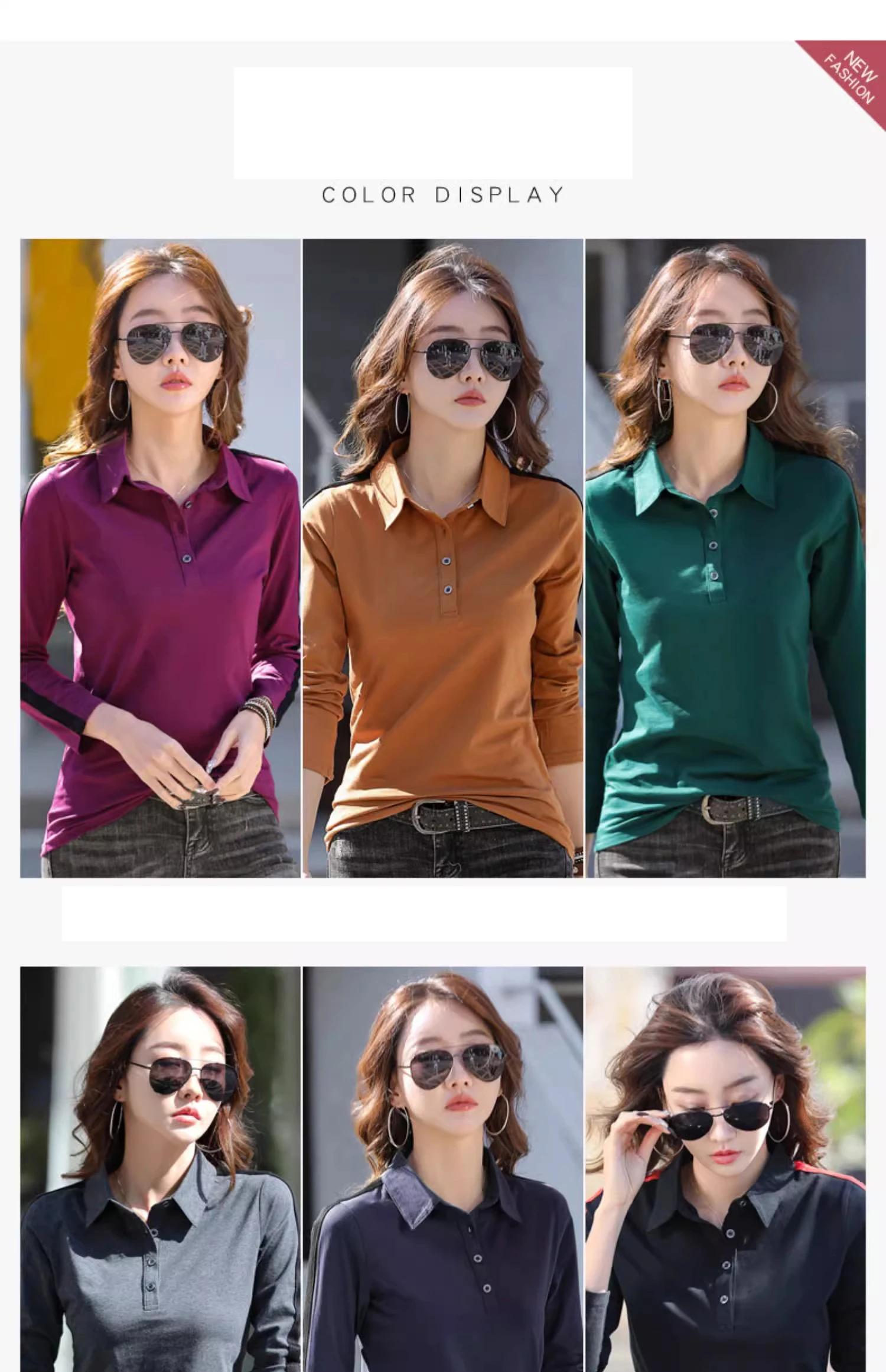 European Station Long sleeved T-shirt Women's Summer New Fashion Light Luxury Pure Cotton Polo Neck Casual Large Size Loose Top