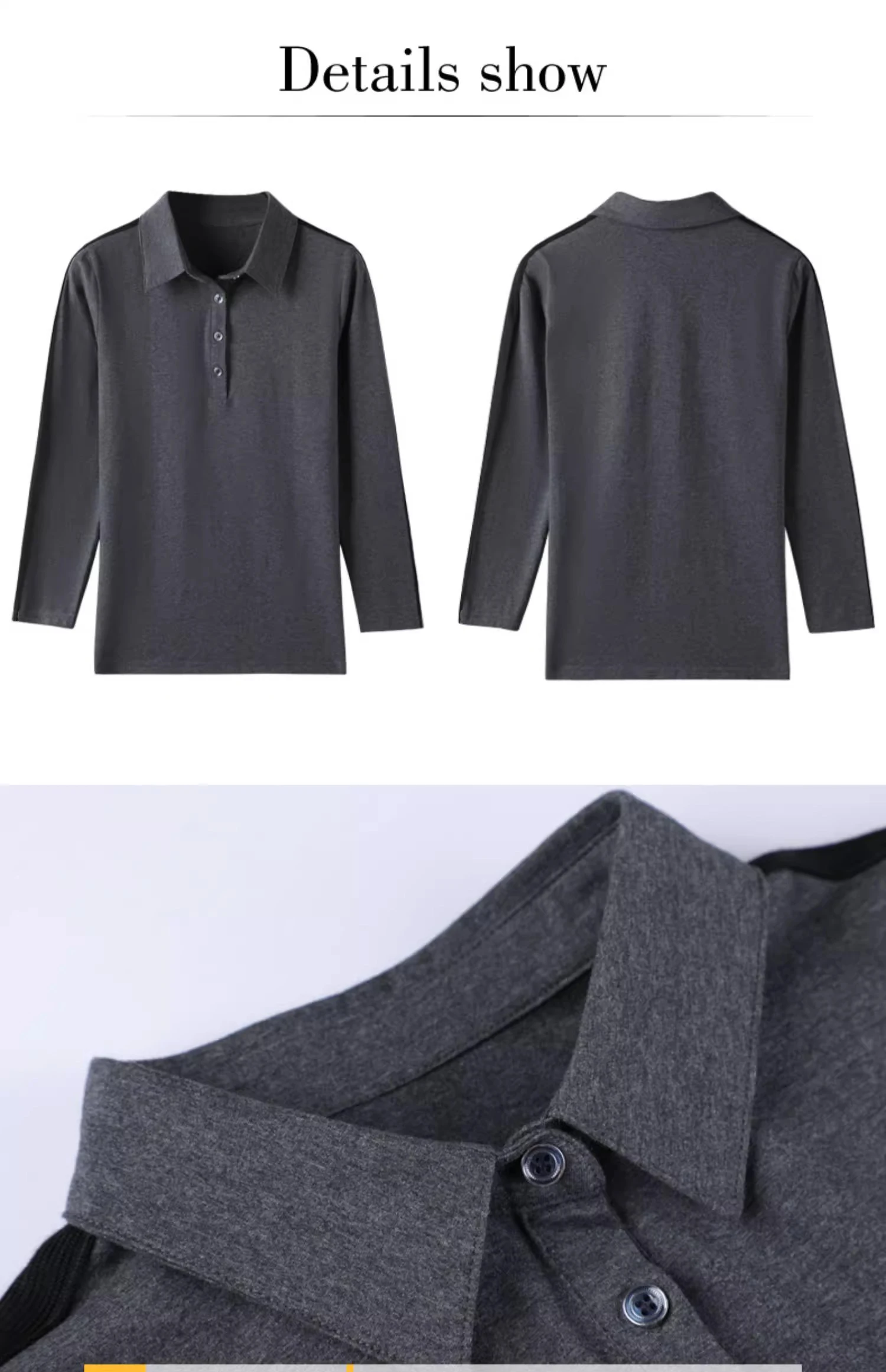 European Station Long sleeved T-shirt Women's Summer New Fashion Light Luxury Pure Cotton Polo Neck Casual Large Size Loose Top