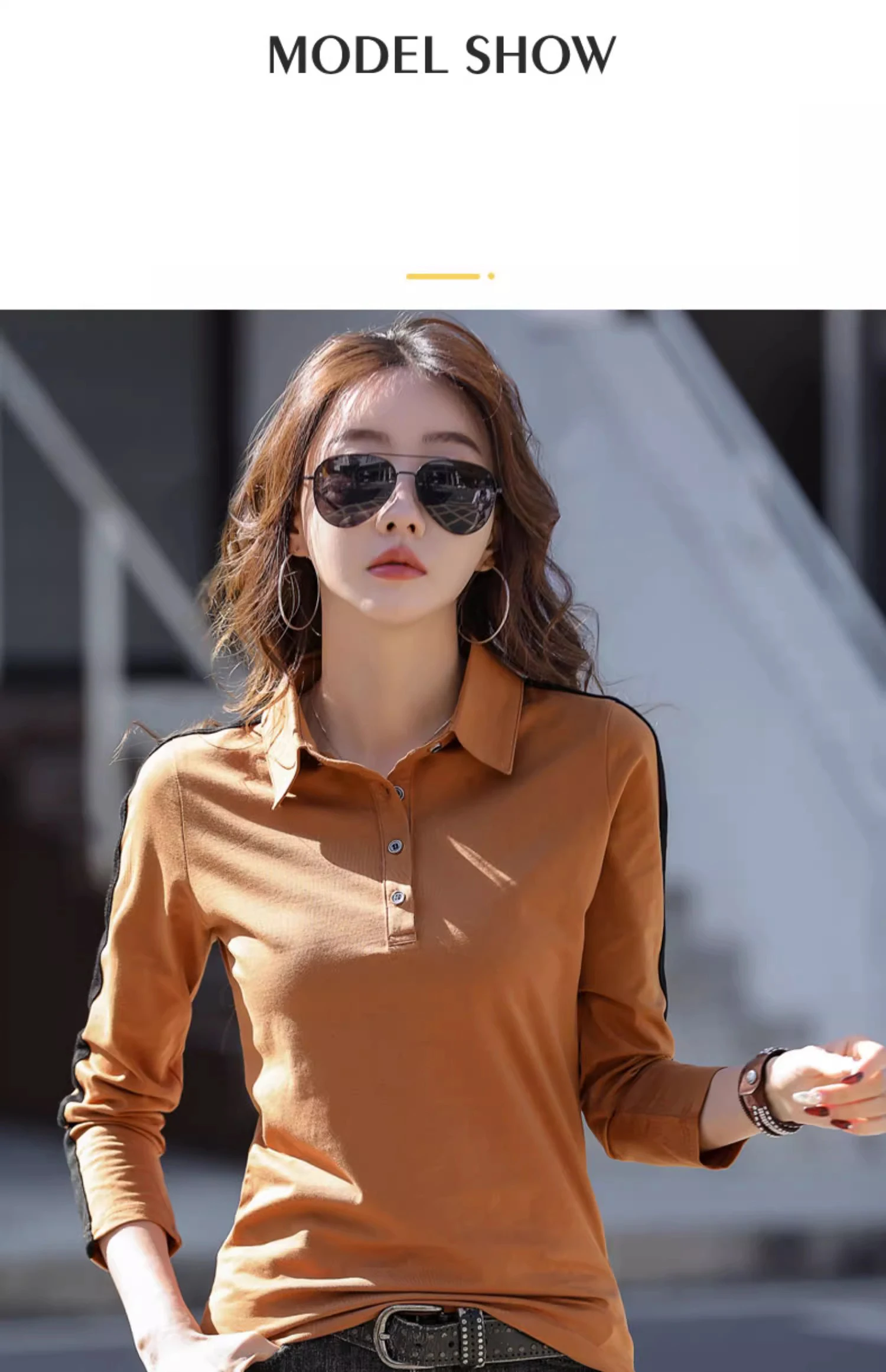 European Station Long sleeved T-shirt Women's Summer New Fashion Light Luxury Pure Cotton Polo Neck Casual Large Size Loose Top