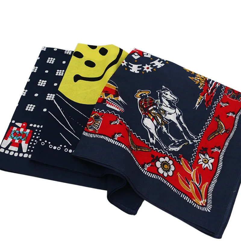 Royal KnightStyle Printing Eagle Smile Cotton Bandana Men Pocket Square Scarf Neckerchief