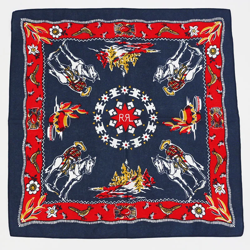 Royal KnightStyle Printing Eagle Smile Cotton Bandana Men Pocket Square Scarf Neckerchief