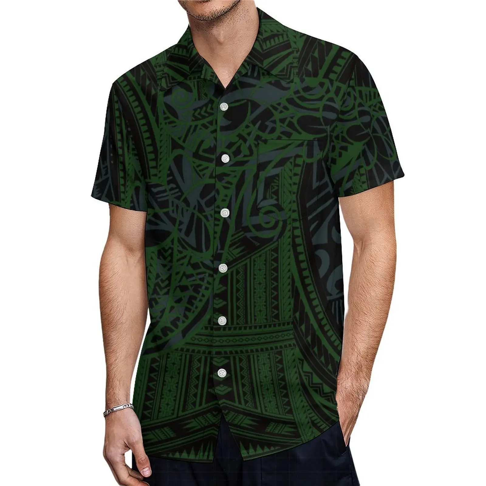 Summer Ladies One-Shoulder Long Dress Slim Fishtail Skirt Men'S Shirt Polynesian Couple Set Custom Tribal Floral Print