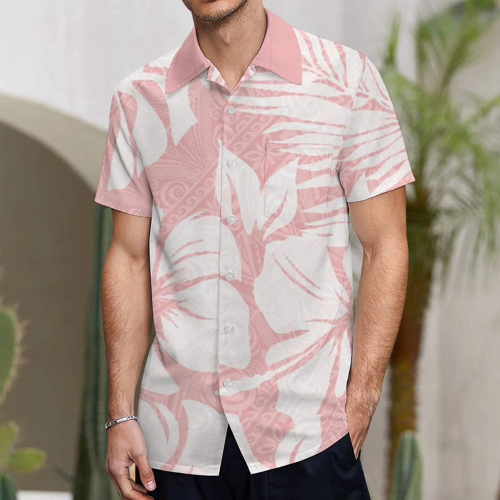 Summer Ladies One-Shoulder Long Dress Slim Fishtail Skirt Men'S Shirt Polynesian Couple Set Custom Tribal Floral Print