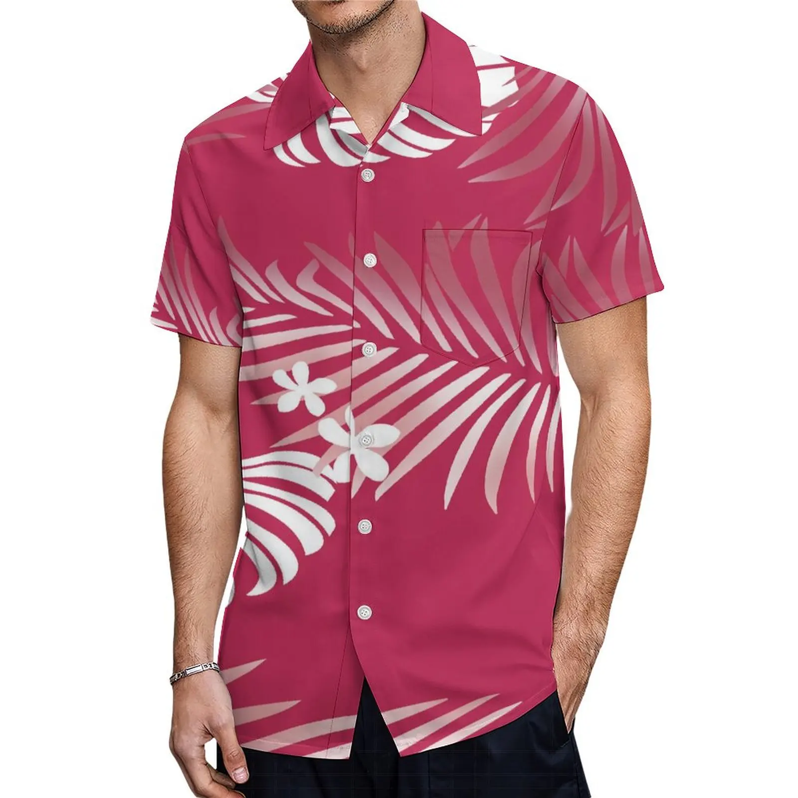 Summer Ladies One-Shoulder Long Dress Slim Fishtail Skirt Men'S Shirt Polynesian Couple Set Custom Tribal Floral Print