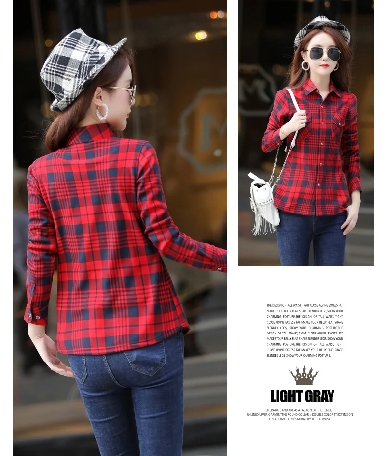 Velvet Thick Warm Women Plaid Shirt Female Fleece Tops Oversized M-4XL Women's Coat Winter Fit Blusas Femininas Chemise Femme