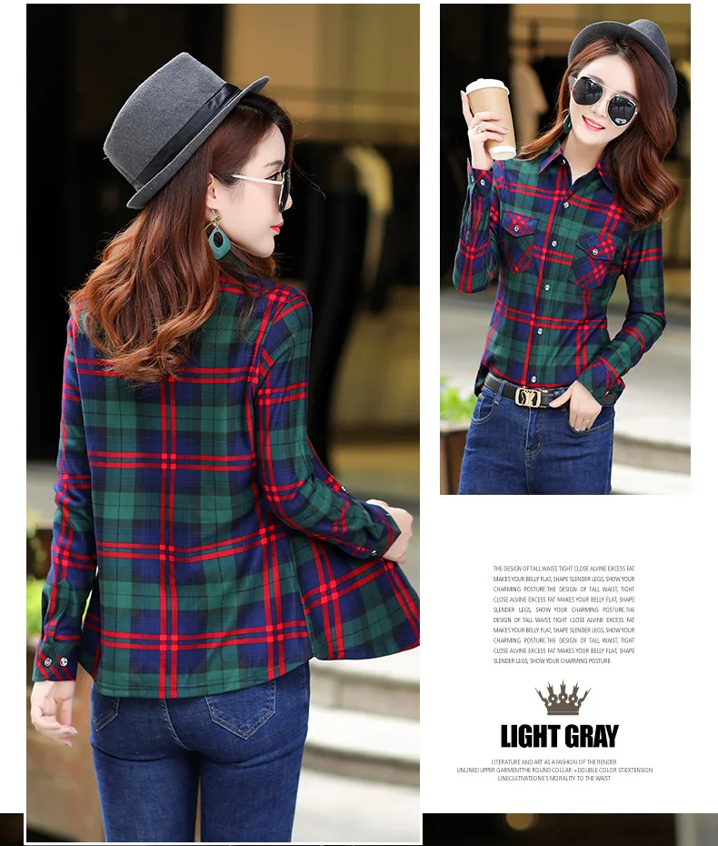 Velvet Thick Warm Women Plaid Shirt Female Fleece Tops Oversized M-4XL Women's Coat Winter Fit Blusas Femininas Chemise Femme