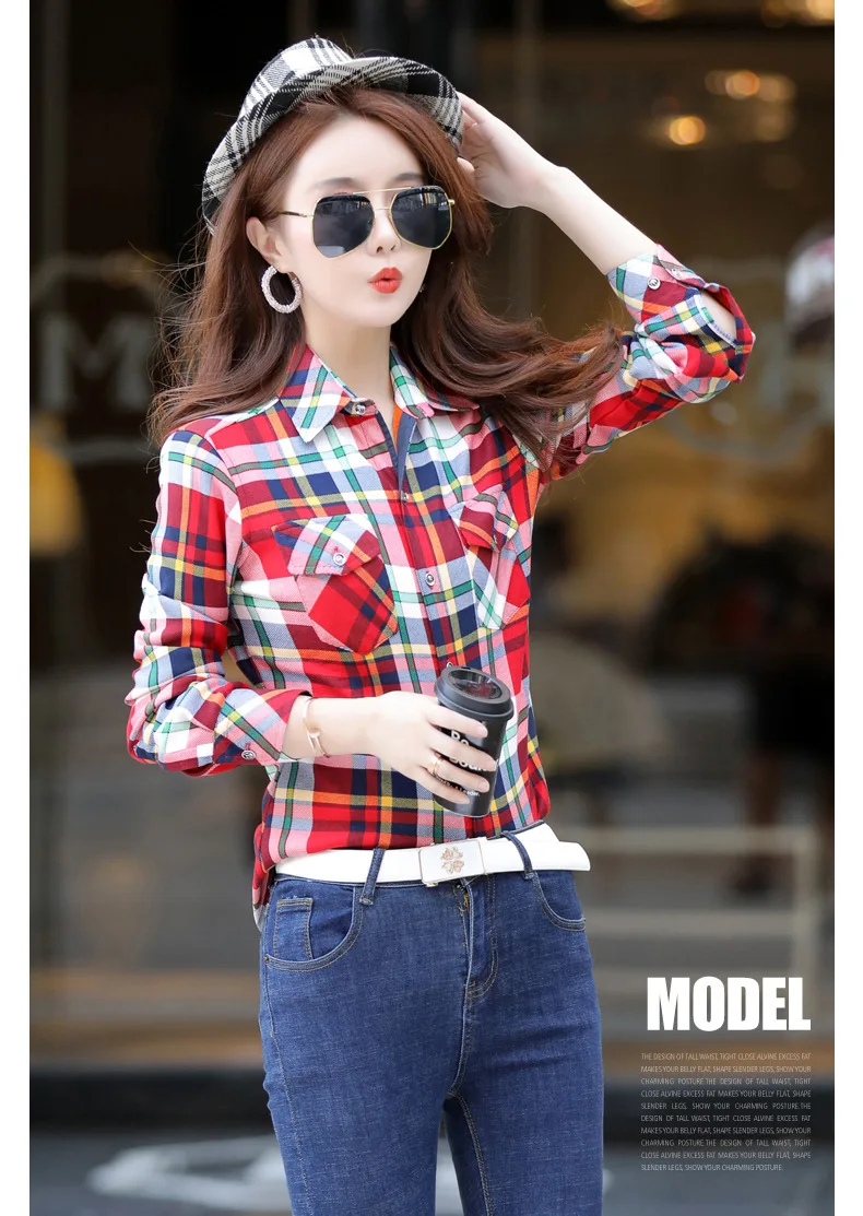 Velvet Thick Warm Women Plaid Shirt Female Fleece Tops Oversized M-4XL Women's Coat Winter Fit Blusas Femininas Chemise Femme