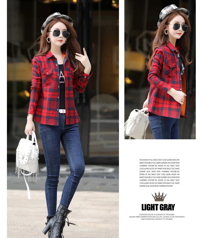 Velvet Thick Warm Women Plaid Shirt Female Fleece Tops Oversized M-4XL Women's Coat Winter Fit Blusas Femininas Chemise Femme