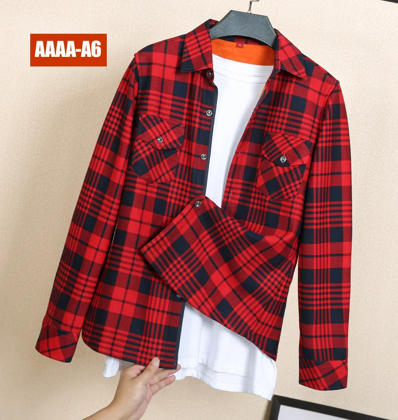 Velvet Thick Warm Women Plaid Shirt Female Fleece Tops Oversized M-4XL Women's Coat Winter Fit Blusas Femininas Chemise Femme
