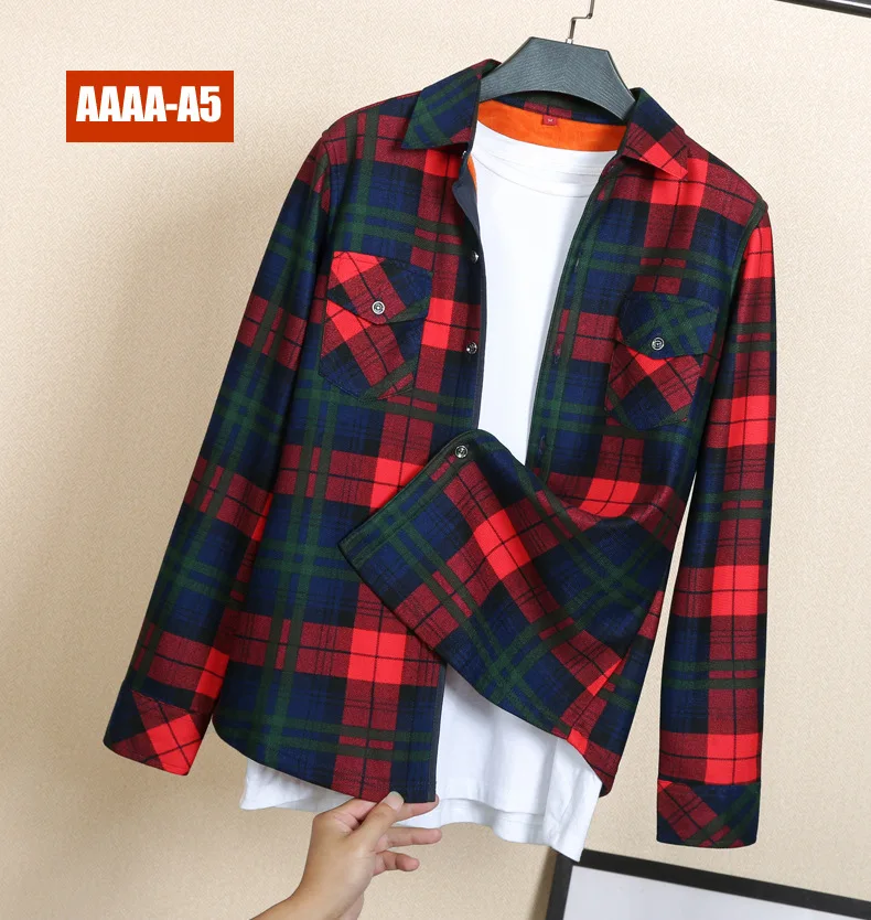 Velvet Thick Warm Women Plaid Shirt Female Fleece Tops Oversized M-4XL Women's Coat Winter Fit Blusas Femininas Chemise Femme