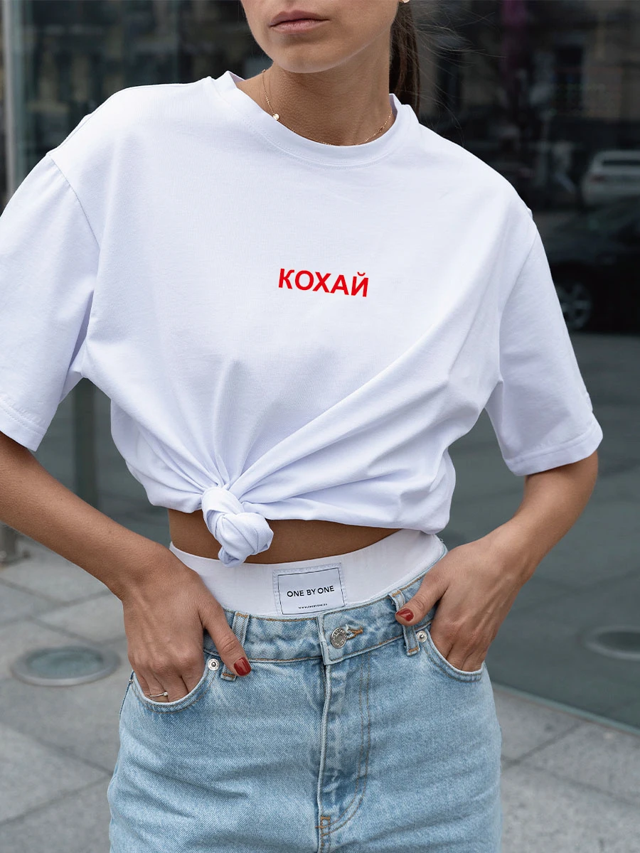 Кохай Women's T-Shirt Cotton Simple Design Summer Fashion Printing Tee Summer Boutique Shirt Drop Sleeve Shirt