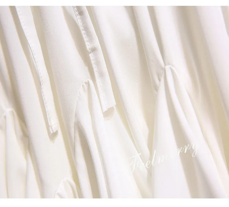 White Black Chiffon Summer Shorts Skirt Women 2022 Fashion Korean High Waist Tutu Pleated Mini Aesthetic Skirt Female