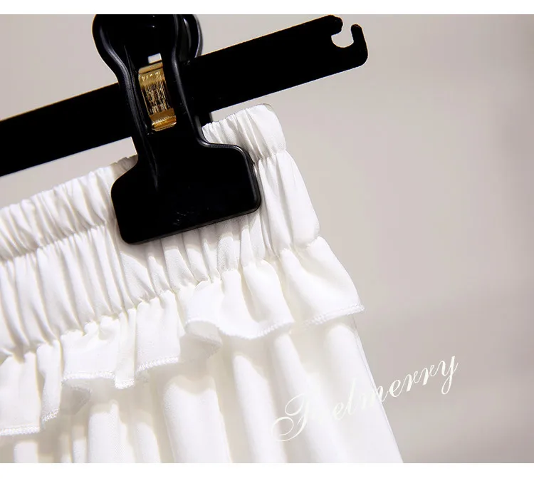 White Black Chiffon Summer Shorts Skirt Women 2022 Fashion Korean High Waist Tutu Pleated Mini Aesthetic Skirt Female
