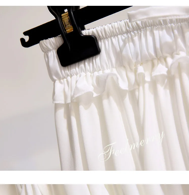 White Black Chiffon Summer Shorts Skirt Women 2022 Fashion Korean High Waist Tutu Pleated Mini Aesthetic Skirt Female