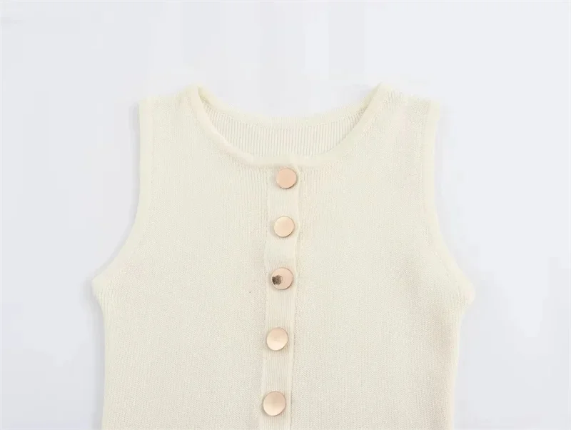 Tossy Knit Ribbed Cardigan Maxi Dress Female High Waist Slim Pocket Sleeveless Elegant Party Dress Women's Knitwear Long Dress