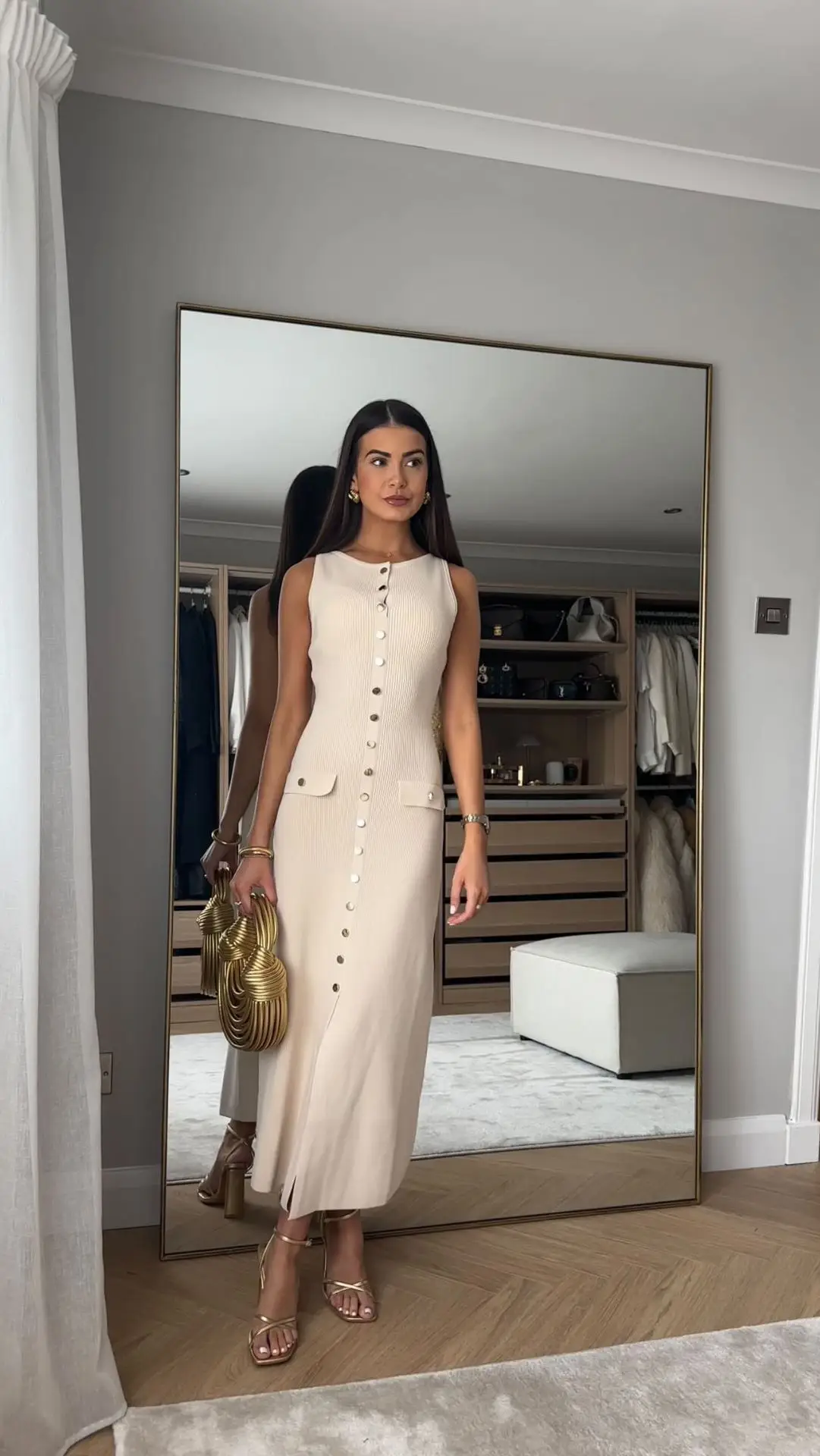 Tossy Knit Ribbed Cardigan Maxi Dress Female High Waist Slim Pocket Sleeveless Elegant Party Dress Women's Knitwear Long Dress