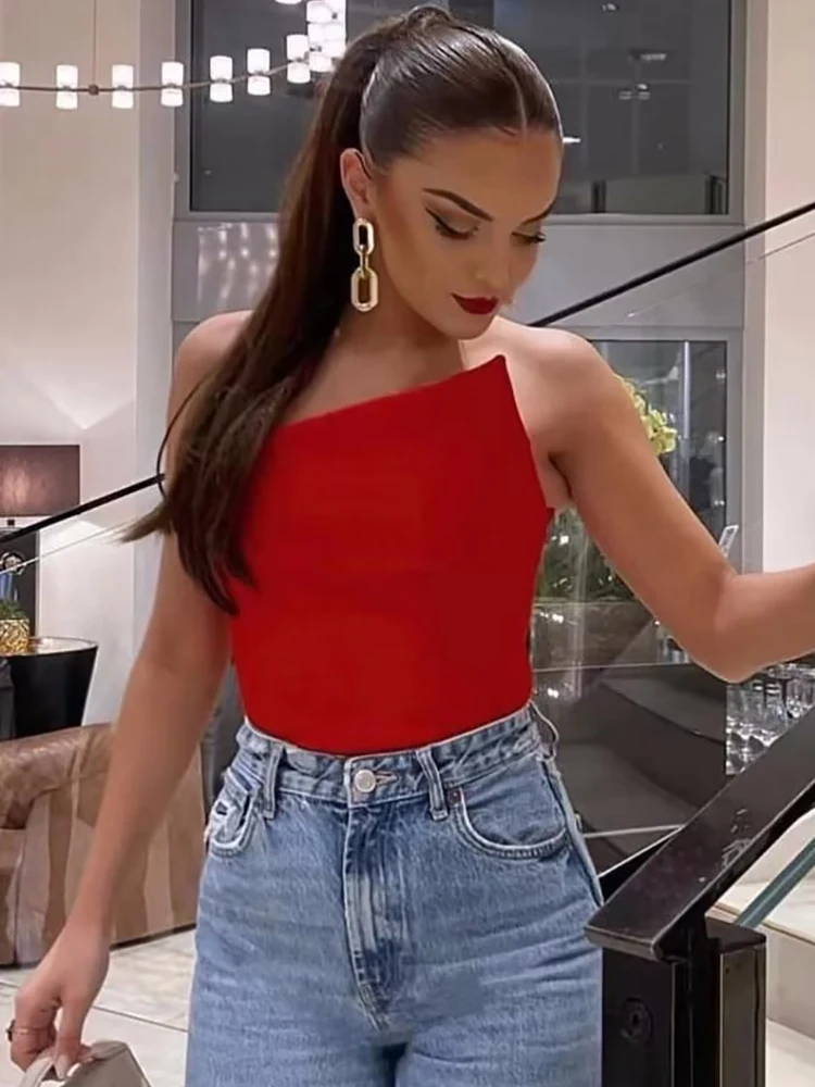 Stylish Women Elegant Cropped Tank Tops 2023 Summer Fashion Ladies Vintage Chic Slim Black Top Party Girls Sexy Tanks