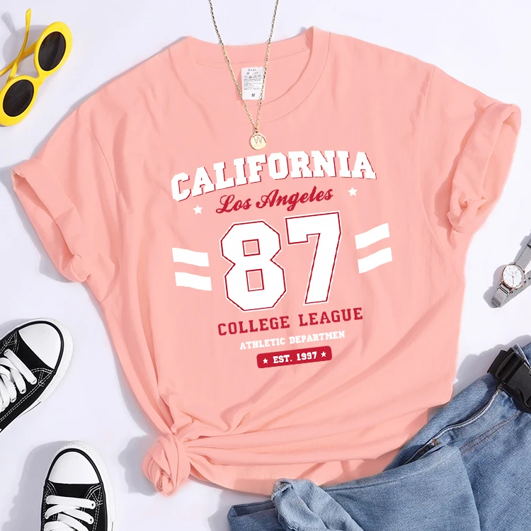 Los Angeles, California Est.1997 Street Letter T-Shirt Loose Round Neck Tee Shirt Harajuku Hipster T-Shirts Fashion Women Tshirt
