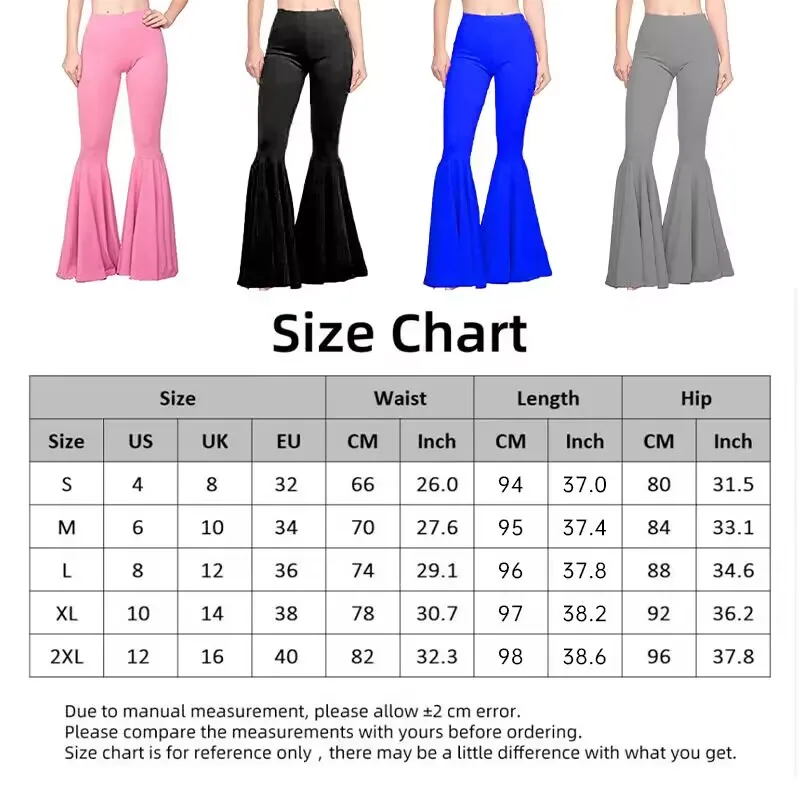 Women High Waist Skinny Flare Pants Slim Fit Stretchy Trousers Yoga Flared Pants Streetwear Lady Bodycon Sexy Bell Bottom Tights