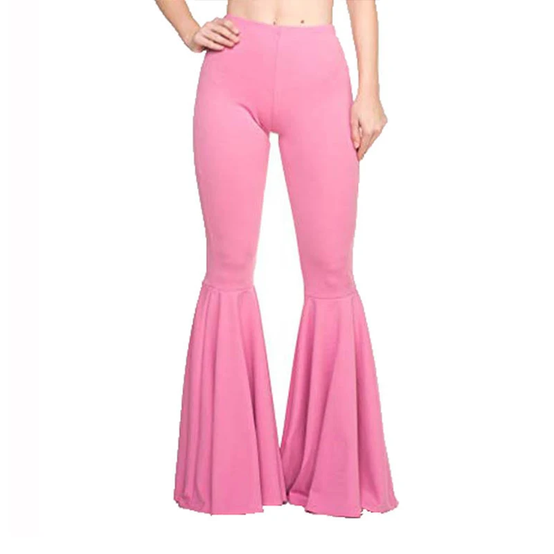 Women High Waist Skinny Flare Pants Slim Fit Stretchy Trousers Yoga Flared Pants Streetwear Lady Bodycon Sexy Bell Bottom Tights