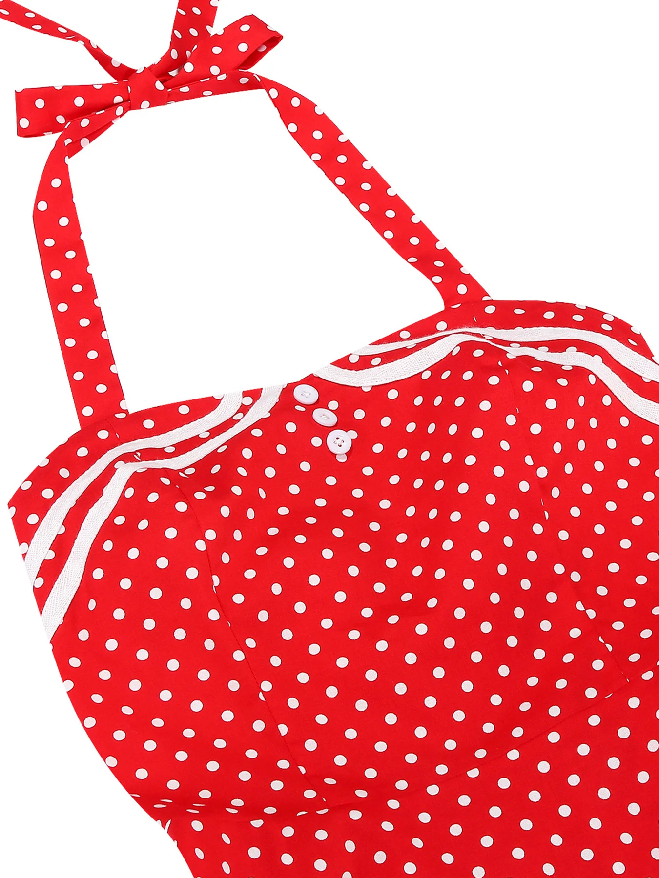 Tonval Halter Neck Polka Dot 1950s Fit and Flare Dresses Women Holiday Vintage Party Prom Shirred Back Belted Backless Dress