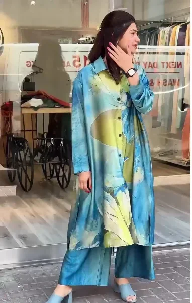 CPSYMYM Elegant For Women Print Long Top 2 Pieces Set Spring Floral Single Breasted Lapel Shirt Wide Leg Pant Outfits Loose Leis