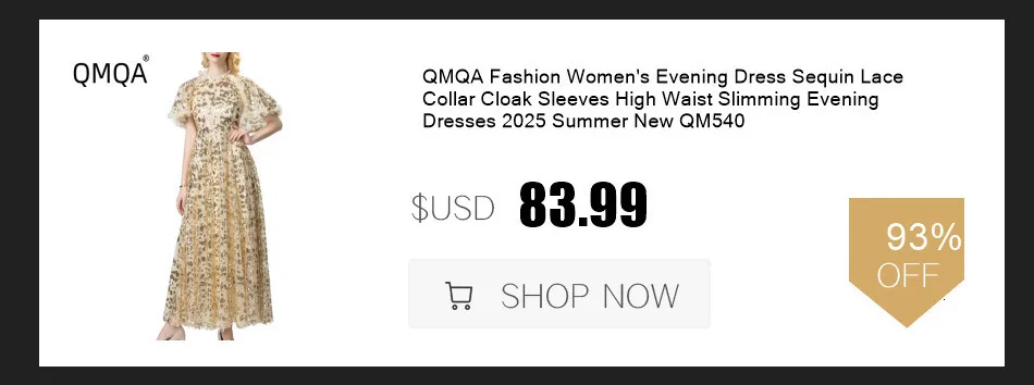 QMQA Fashion Women's Elegant Dress Three-dimensional Flower High Waist Short Sleeve Slimming Dresses 2025 Female New QM359