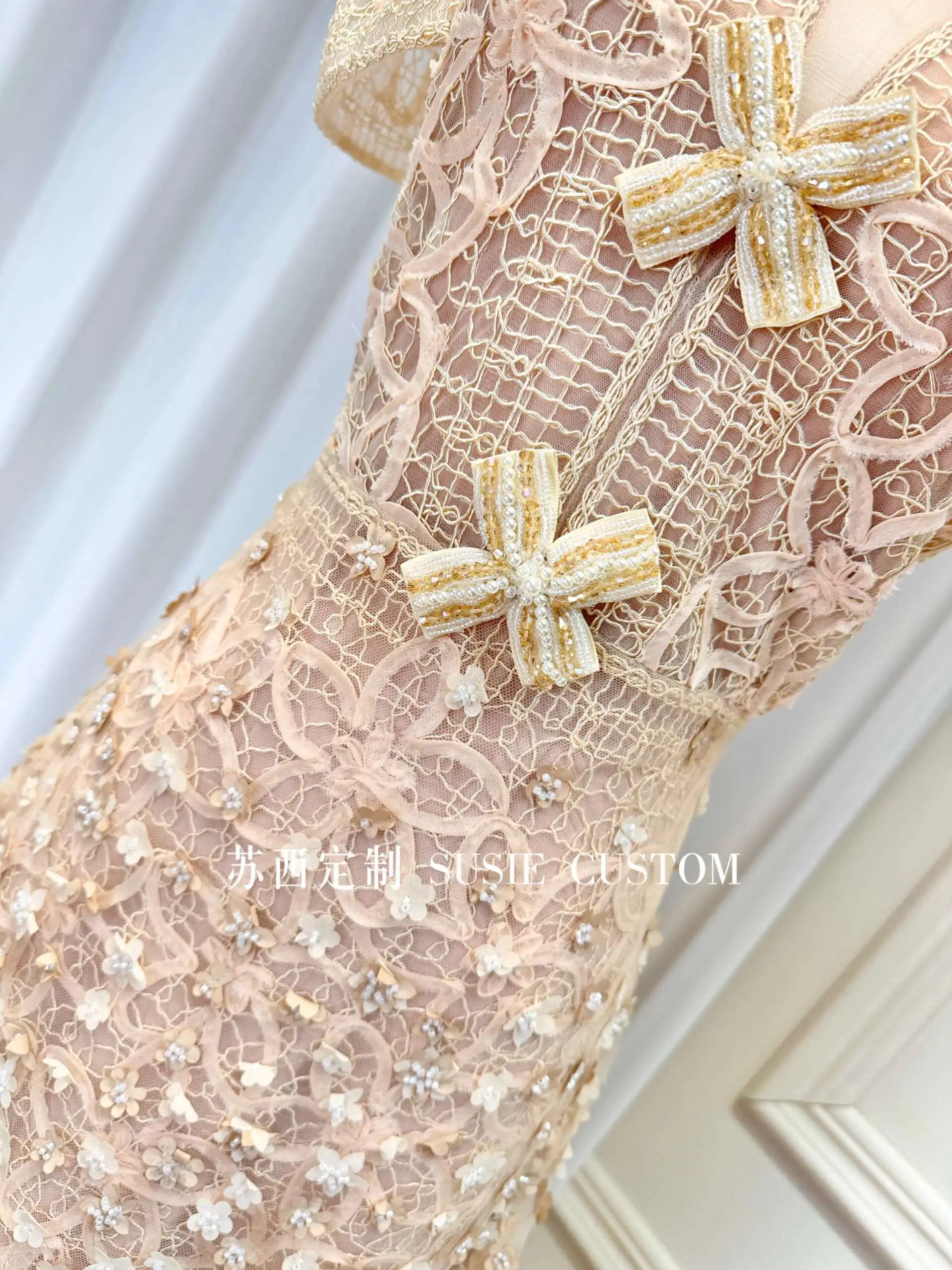 QMQA Fashion Women's Elegant Dress Three-dimensional Flower High Waist Short Sleeve Slimming Dresses 2025 Female New QM359
