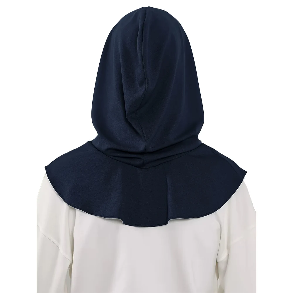 Full Coverage Bonnet Hijab with Visor Ready to Wear Modest Visor Underscarf Bonnet with Neck Cover Muslim Turban Cap