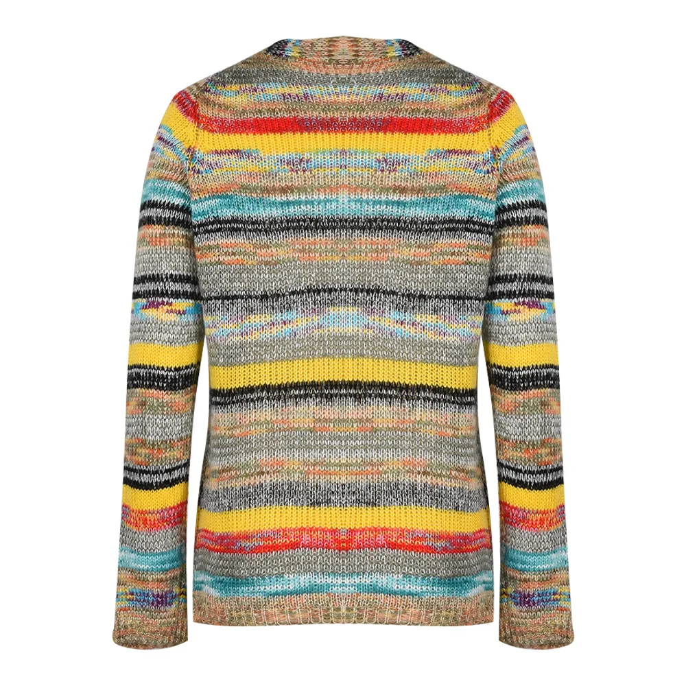 Sweater Knitted Cardigan Thin Loose Jacket  For Women 2024 Korean Casual  Crop Clothes Elegant Female Clothing Fashion Top