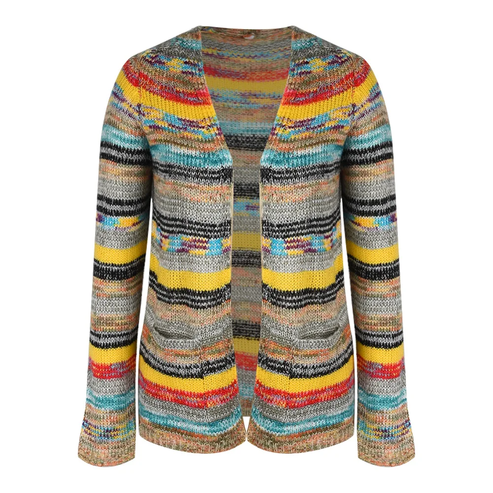 Sweater Knitted Cardigan Thin Loose Jacket  For Women 2024 Korean Casual  Crop Clothes Elegant Female Clothing Fashion Top