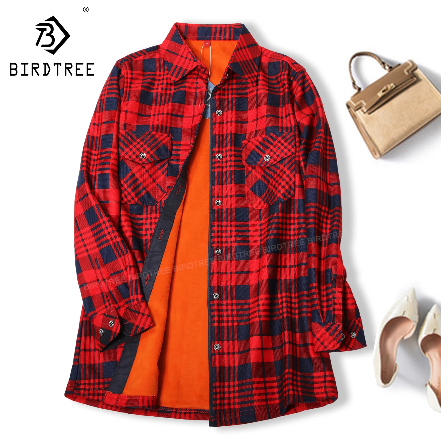 Velvet Thicken Warm Women's Plaid Shirt Female Long Sleeve Tops M-4XL Winter Fleece Casual Blouse Autumn Clothes T17506X