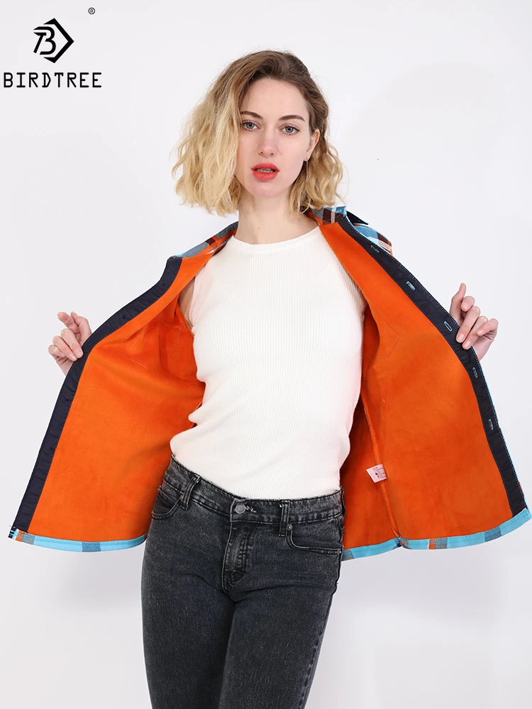 Velvet Thicken Warm Women's Plaid Shirt Female Long Sleeve Tops M-4XL Winter Fleece Casual Blouse Autumn Clothes T17506X
