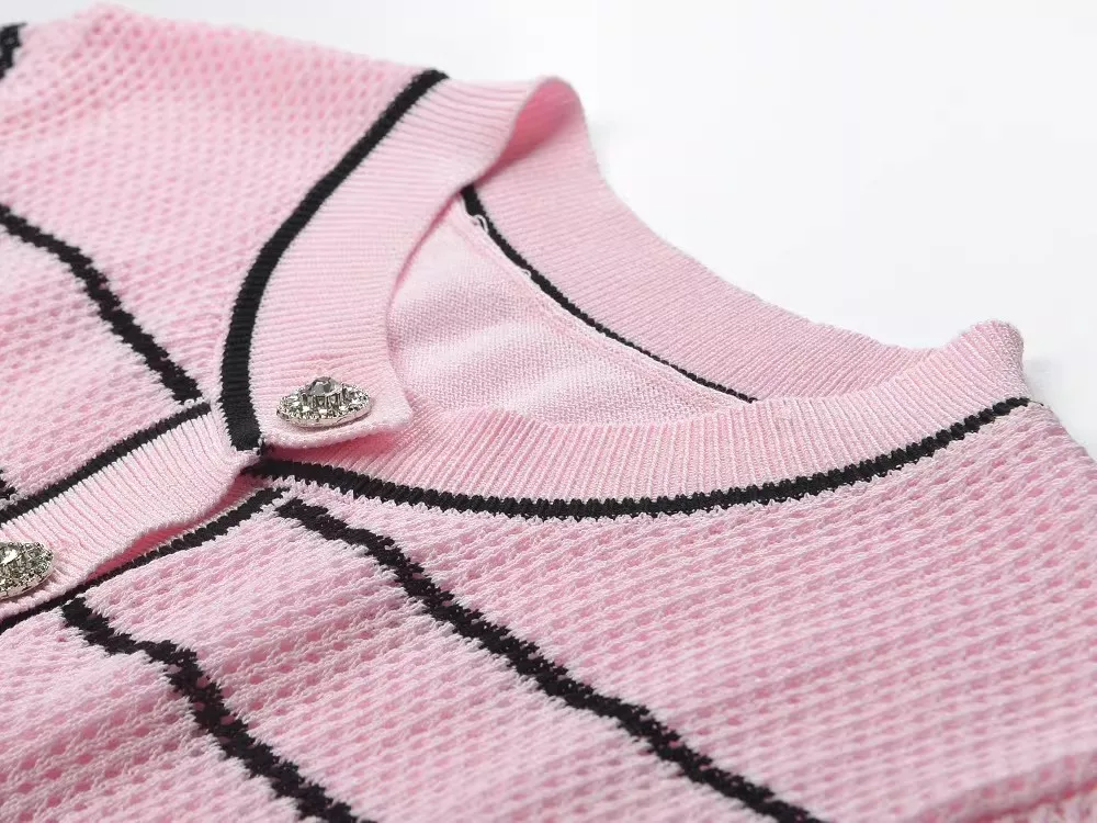 2026 Spring New Women's SweetLong-Sleeved Striped Knit Dress High-Quality FashionableCasual Vacation Elastic Slim Fit Long Dress