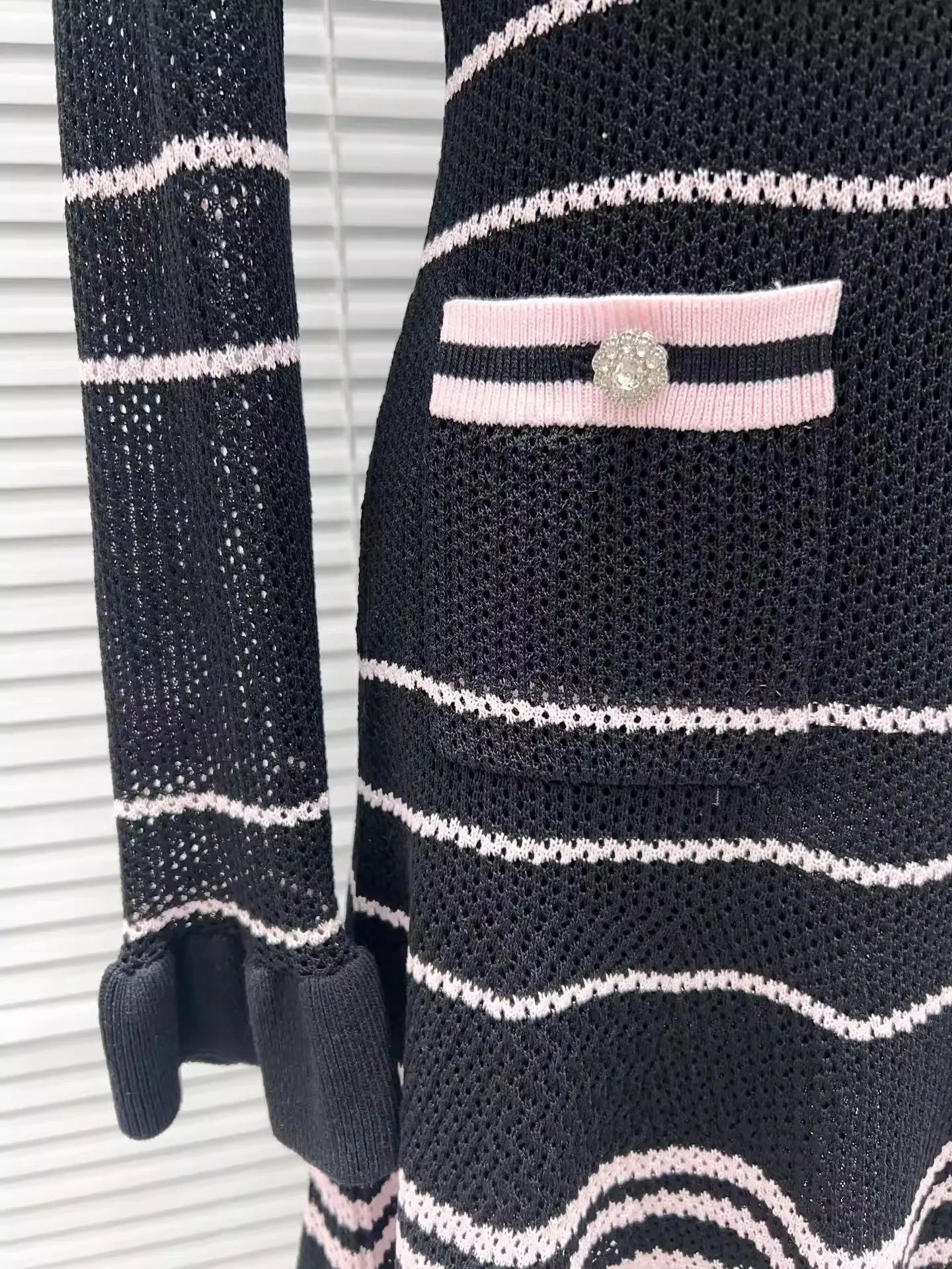 2026 Spring New Women's SweetLong-Sleeved Striped Knit Dress High-Quality FashionableCasual Vacation Elastic Slim Fit Long Dress