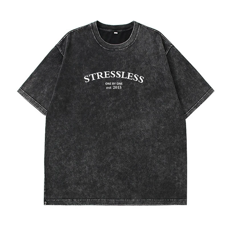 Hirsionsan Y2k Quality Oversized Acid Washed T Shirt Women Vintage Print T-shirts Streetwear Wash Tee Girl Luxury Brand Tops