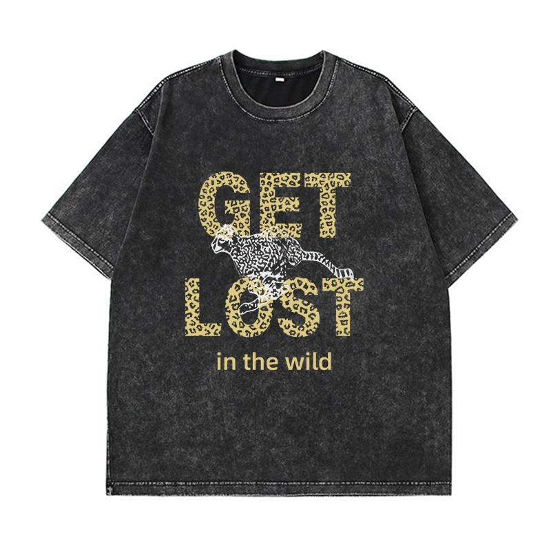 Hirsionsan Y2k Quality Oversized Acid Washed T Shirt Women Vintage Print T-shirts Streetwear Wash Tee Girl Luxury Brand Tops