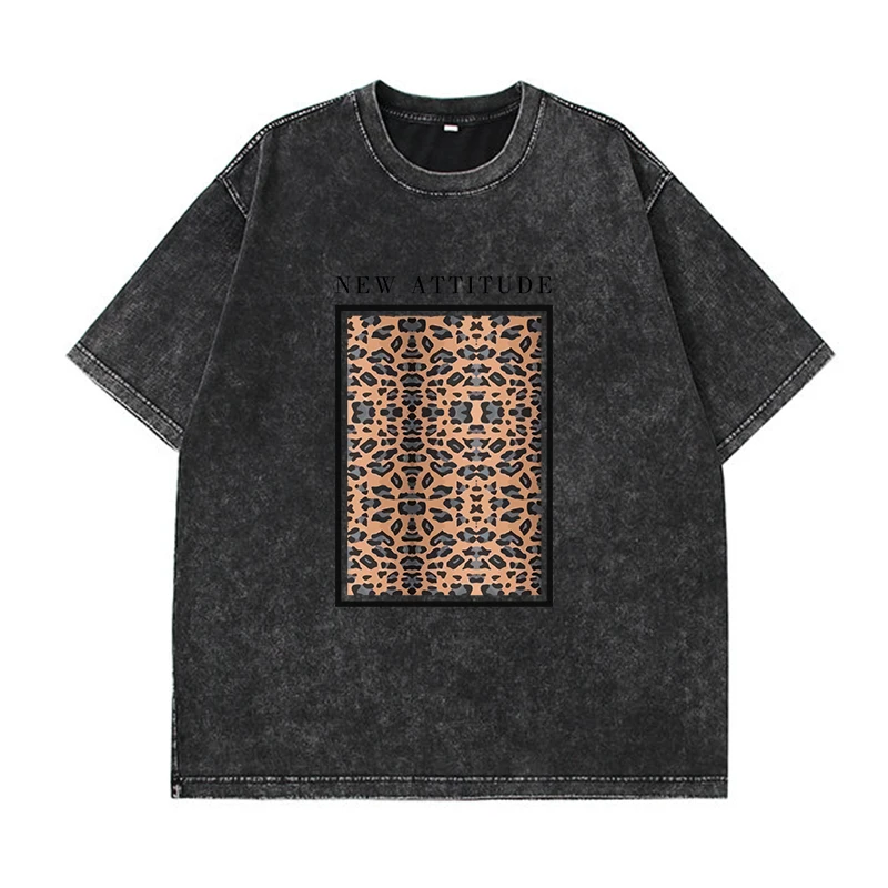 Hirsionsan Y2k Quality Oversized Acid Washed T Shirt Women Vintage Print T-shirts Streetwear Wash Tee Girl Luxury Brand Tops
