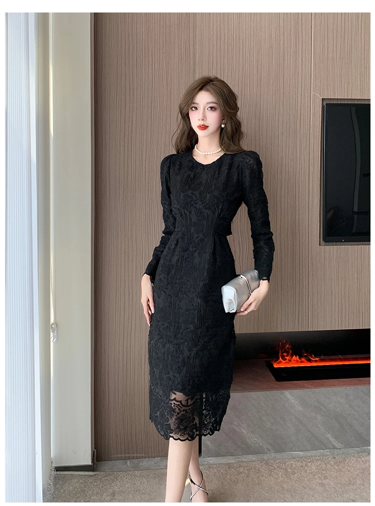 Summer White Lace Hook Flower Hollow Midi Dress Women Fashion Chic Luxury Party Evening Dress 2026 Korean Vintage Festival Dress